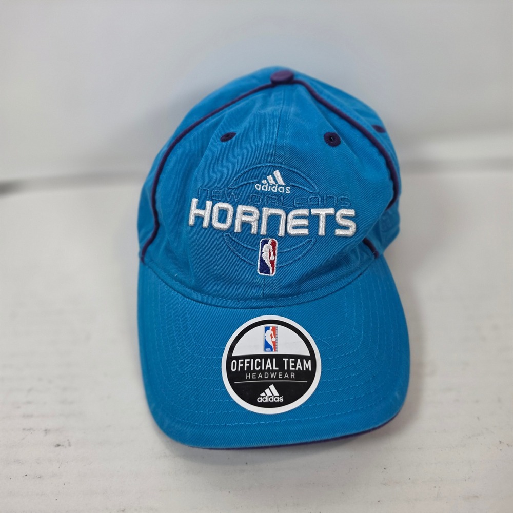 Adidas New Orleans Hornets NBA Hat Teal Purple Adjustable Strapback Cap Mens